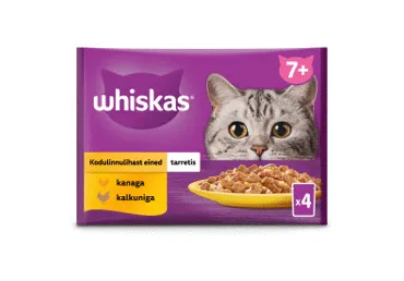 Kiisueine WHISKAS 7a.+kodulinnulih.4x85g