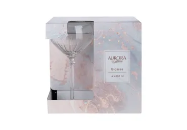 Klaasid AURORA Rose 300ml 4tk