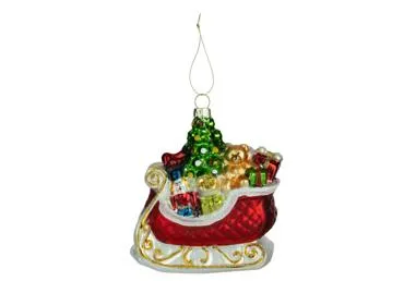 Stikla Ziemassvētku eglītes rotaļlieta raiba