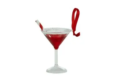 Stikla Ziemassvētku egles rotaļlieta sarkana