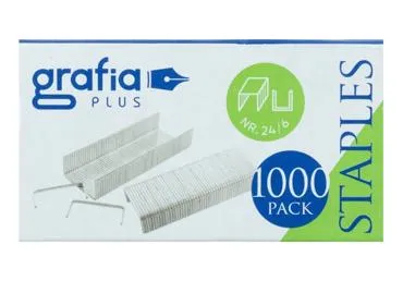 Klambrid 24/6 GRAFIA PLUS, 1000tk