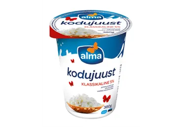 Kodujuust 5%, ALMA, 380 g