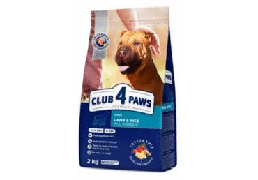 Koera kuivtoit CLUB 4 PAWS lamb-riis2kg