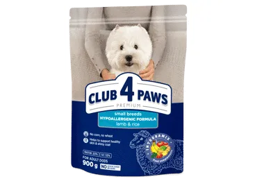 Koera kuivtoit CLUB 4 PAWS lamb-riis900g