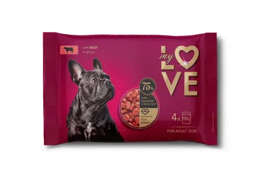 Koerasööt MY LOVE veiseliha 4x100g