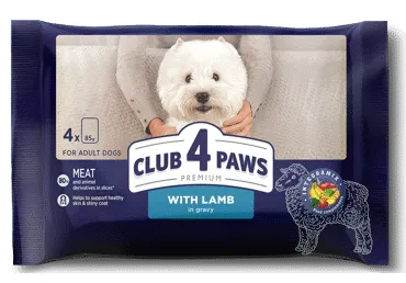 Koeratoit CLUB 4 PAWS lambalih.4x85g