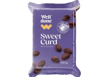Kohupiim WELL DONE rosinatega, 100g