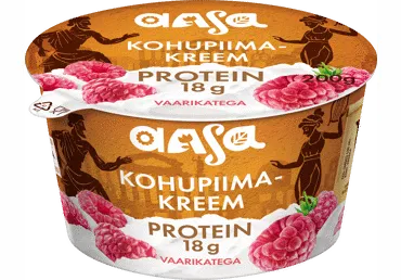 Kohupiimakreem AASA vaarikatega0.8% 200g