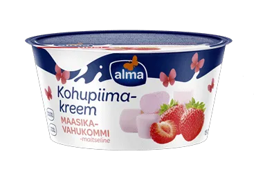 Kohupiimakreem ALMA maasika-vahukom.150g