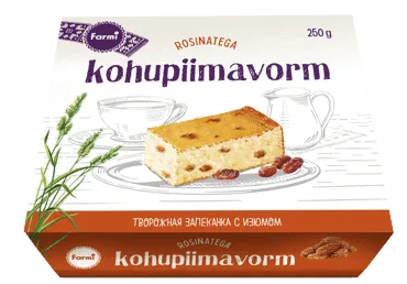 Kohupiimavorm FARMI rosinatega, 250g