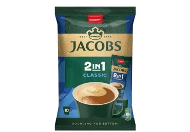 Šķīstošās kafijas dzēriens 2in1 JACOBS 10x12,4g