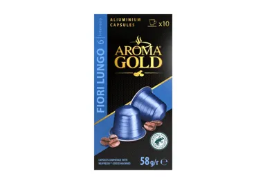 Kohvikaps.AROMA GOLD Fiori Lungo,10x5.8g