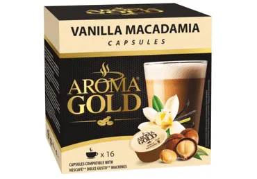 Kohvikapsl.AROMA GOLD Vani. Macad,16x16g