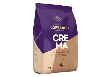 Kohvioad LÖFBERGS, Crema, 1 kg, Araabika ja Robusta, röstimisaste 4