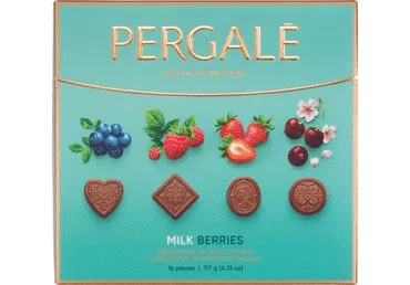Konfekšu kārba PERGALE Berries Milk, 117g