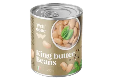 Konservētas sviesta pupiņas WELL DONE 400g