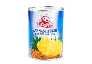Kons.ananassitükid SUNFOOD 565g