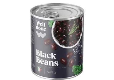 Konservētas melnās pupiņas WELL DONE 400g