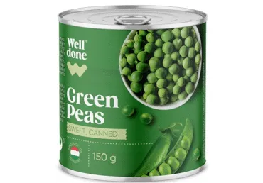 Konservēti smalkie zirnīši WELL DONE 150g