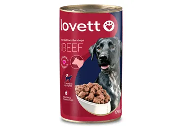 Kons.koerasööt LOVETT veiselihaga 1250g
