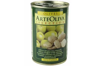 Zaļās olīvas ar mandelēm ARTEOLIVA 300g