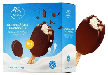 Koorejäätis BALBIINO glasuuris, 6x35g