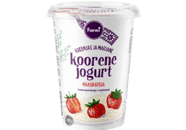 Koorene jogurt maasikatega, FARMI, 400 g