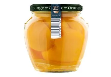 Mizotas persiku pusītes ar apelsīnu garšu WELL DONE PREMIUM 560g