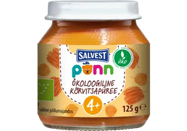Kõrvitsapüree Põnn ökoloogiline 4+ 125g