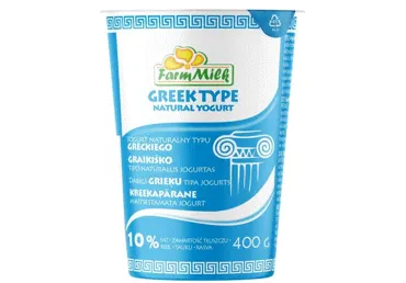 Kreeka jogurt FARM MILK natur.10%,400g