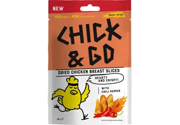 Vītināta cāļa uzkoda ar čili pipariem 30g