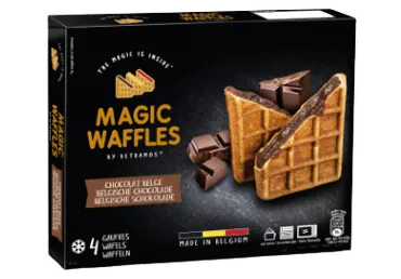 Saldēta beļģu vafele MAGIC WAFFLES ar šokolādes pildījumu  4x80g