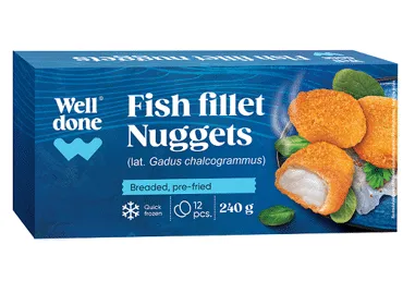 Zivju filejas nageti WELL DONE 240g