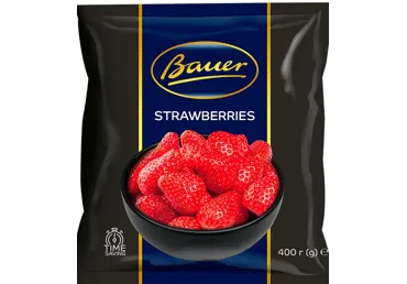Külm.maasikad BAUER, 400g