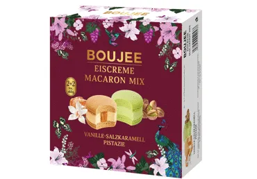 Saldējums makarūns vaniļas-pistāciju BOUJEE 4x60g