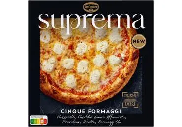 Külm.pitsa SUPREMA viie juustuga, 492g