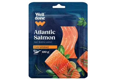 Atlantijas laša fileja WELL DONE auksti kūpināta 100g