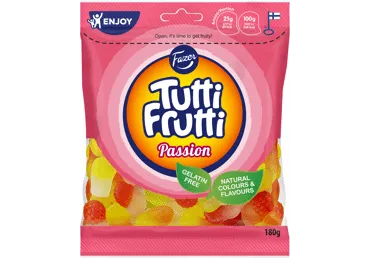 Želejas konfektes TUTTI FRUTTI Passion 180g