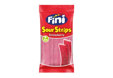 Želejkonfektes Sour Strips FINI zemeņu 125g