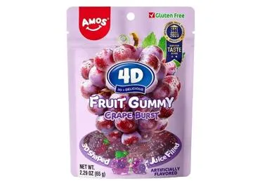 Kummikommid viinamari 4D AMOS 65g