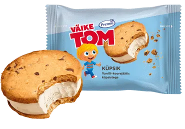 Küpsisejäätis küpsik VÄIKE TOM, 75g