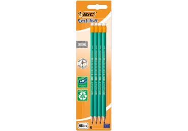 Kustukummiga pliiatsid BIC 4tk
