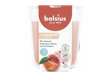 Aromātiska svece glāzē BOLSIUS Peach 10x8,5cm