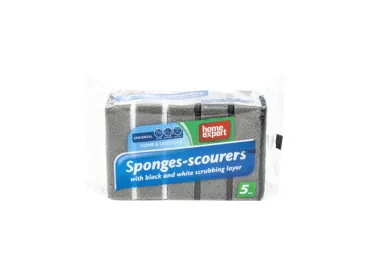 Sūkļi-skrubji 5gab. melni balti