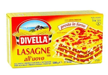 Lazanjas plāksnes Nr.108 DIVELLA 500g