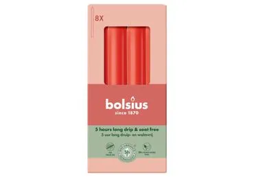 Lauaküünalde komplekt BOLSIUS,punane 8tk