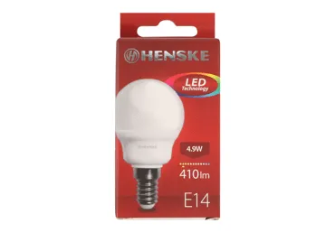 LED pirn G45 4,9W E14 410lm HENSKE