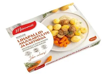 Lihapallid ahjukartulite ja kastmega400g