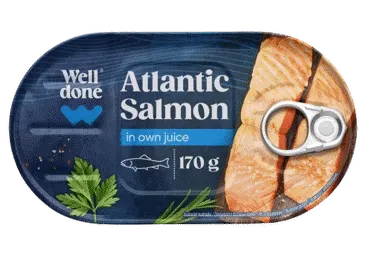 Laša fileja savā sulā WELL DONE 170g 