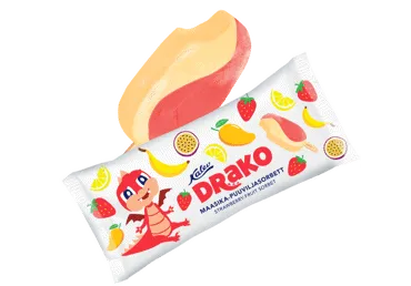Maasika-puuviljasorbett, DRAAKON, 90 g